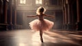 girl dreaming of becoming a ballerina