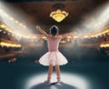 Girl dreaming of becoming a ballerina Royalty Free Stock Photo