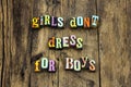 Girl dress boy power feminism letterpress