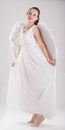 Girl dressed as an angel Royalty Free Stock Photo