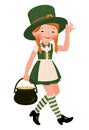 Girl dressed as Saint Patrick Day