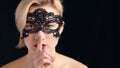 Girl Dressed In A Masquerade Ball Costume And Venetian Mask For Fancy Dress Party Royalty Free Stock Photo