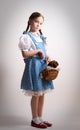Girl dressed up as Dorothy from Oz Royalty Free Stock Photo
