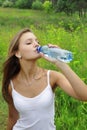 Girl drink water Royalty Free Stock Photo
