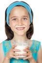Girl drinking milk Royalty Free Stock Photo