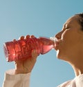 Girl Drinking Sport Drink Royalty Free Stock Photo