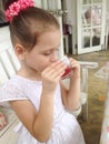 Girl drinking tea