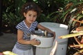 Girl drinking water Royalty Free Stock Photo