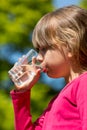 Girl drinking water