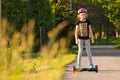 Girl on Dual Wheel Self Balancing Electric Skateboard