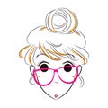 girl dumbfounded. Vector illustration decorative design