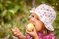 Girl eating an apple Royalty Free Stock Photo