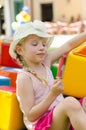 Girl eating ice-cream Royalty Free Stock Photo