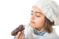 Girl Eating Sugary Donut