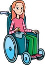 Girl in an electric wheelchair