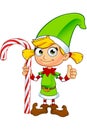 Girl Elf Character In Green Royalty Free Stock Photo