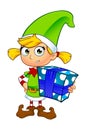 Girl Elf Character In Green Royalty Free Stock Photo