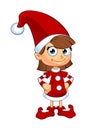 Girl Elf Character In Red Royalty Free Stock Photo