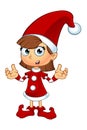 Girl Elf Character In Red Royalty Free Stock Photo