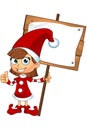 Girl Elf Character In Red Royalty Free Stock Photo