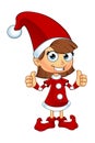 Girl Elf Character In Red Royalty Free Stock Photo