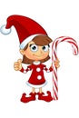 Girl Elf Character In Red Royalty Free Stock Photo