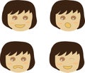 Girl emotion vector