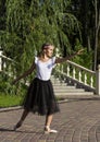 Girl is engaged in a ballet Royalty Free Stock Photo