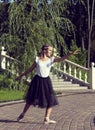 Girl is engaged in a ballet Royalty Free Stock Photo