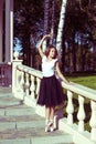 Girl is engaged in a ballet Royalty Free Stock Photo