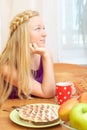 Girl Enjoying Tea Royalty Free Stock Photo