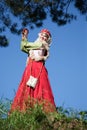 Girl in european historical clothing