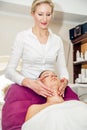 Girl on Face Massage Spa Royalty Free Stock Photo