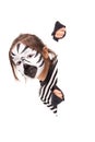 Girl with face-paint Royalty Free Stock Photo