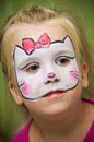 Girl with face painted