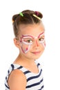 Girl With Face Painting Royalty Free Stock Photo