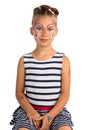 Girl With Face Painting Royalty Free Stock Photo