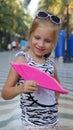 Girl with fan Royalty Free Stock Photo