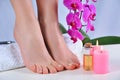 Serene Pedicure Retreat: Pamper Your Feet in a Tranquil Spa Setting Royalty Free Stock Photo