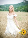 Girl in field Royalty Free Stock Photo