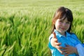 girl in a field of grain