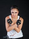 Girl fighter Royalty Free Stock Photo
