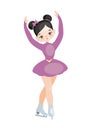 The girl the figure skater dances Royalty Free Stock Photo