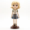 Walking Dead Anime Girl Figurine - Realistic Rendering With Schoolgirl Lifestyle Royalty Free Stock Photo