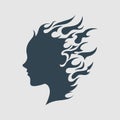 The girl on fire monogram logo inspiration