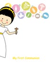 Girl First Communion Royalty Free Stock Photo