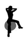 Girl on fitness ball