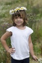 Girl with a flower wreath