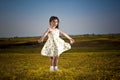 Girl in the flowers Royalty Free Stock Photo