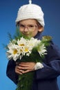 Girl with flowers